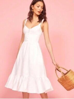 Reformation Dolci Linen Dress White - NWT - Size 0